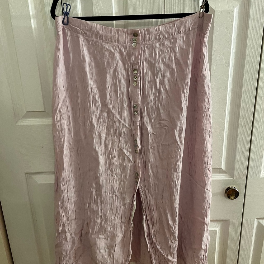 Pink Button-Down Women's Skirt